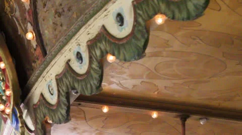 Top view of horse carousel Stock Footage 22796694