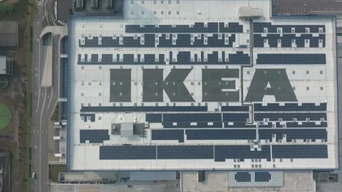 Top view of Ikea. Drone shot. South East Asia, Johor bahru, Malaysia 2 Stock Footage 149632924