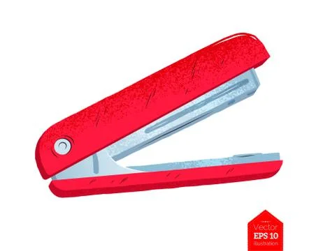 Top view illustration of stapler Stock Illustration
