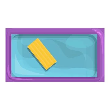 Top view inflatable pool icon cartoon . Beach swim 스톡 일러스트