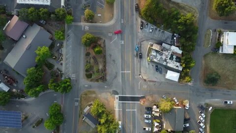 A top view of the infrastructure of a small village in the state of Arizona in Video stock 243266497