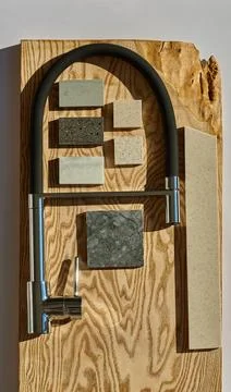 Top view of interior design selection of material Stock Photos