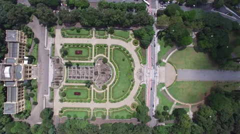 Top view of Ipiranga in Sao Paulo, Brazil Stock Footage 59792044