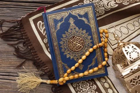 Top view islamic new year concept Foto stock