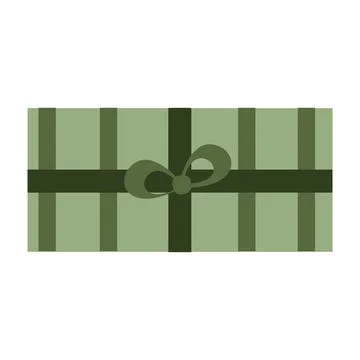 Top view of an isolated christmas present Vector Stock Illustration