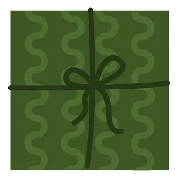 Top view of an isolated christmas present Vector Stock Illustration