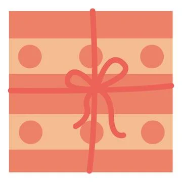 Top view of an isolated christmas present Vector Stock Illustration