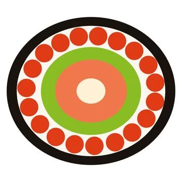 Top view of an isolated sushi Vector Stock Illustration