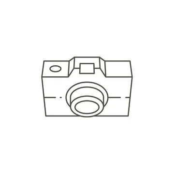 Top view isometric simple linear photo video camera electronic modern device  Stock Illustration