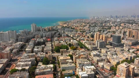 Top view of Israel. Video in 4K. Stock Footage