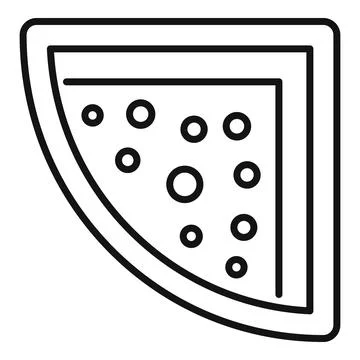 Top view jacuzzi icon, outline style Stock Illustration