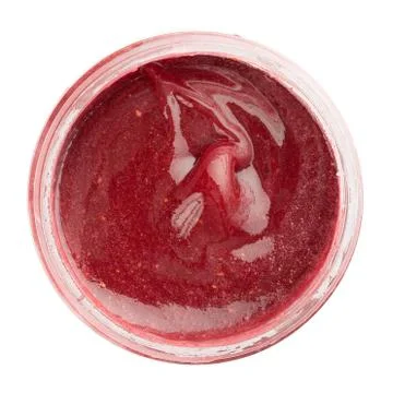 Top view of the jar of raw whipped honey Фото