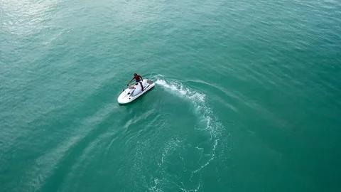 Top view of jet ski in Phuket Thailand Stock Footage 88162232