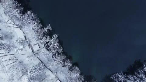 Top view of the karst mountain lake Upper Balkaria Stock Footage 167581352