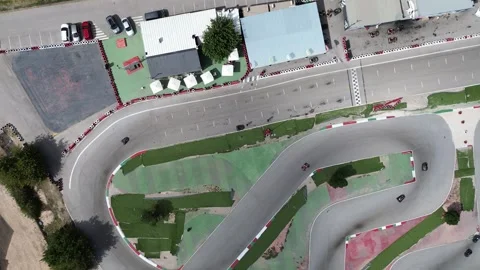 Top view, karting in Spain, the city of Elche Stock Footage 290917733