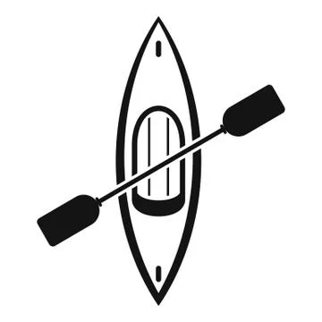 Top view kayak icon, simple style 스톡 일러스트