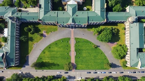 Top view of Kiev Polytechnic Institute (... | Stock Video | Pond5