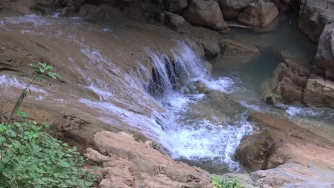 Top view of Kor Waterfall at Maeping National Park. Stock Footage 85851785