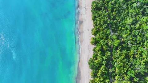 Top view of landscape background for a relaxing holiday in the Maldives. Stock Footage 254055641