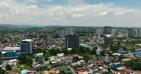 Top view landscape of Modern Davao City. Vídeos de archivo 243645957