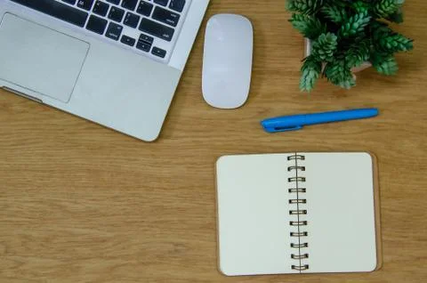Top view laptop computer Stock Photos