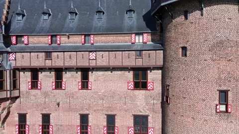 Top view of the largest castle in the Netherlands, De Haar. 動画素材 254875749