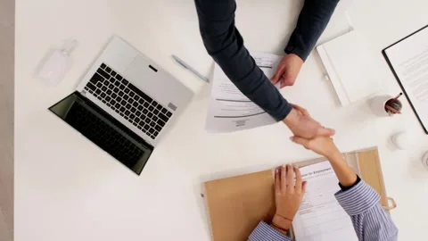 Top View Law Office Hiring Interview Stock Footage 320771477