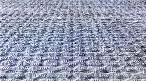 A top view of a light blue surface with rectangles and cogs - for backgrounds Stock Photos