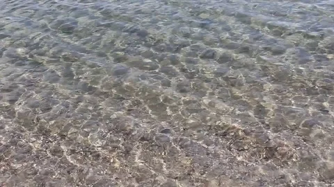 Top view of little waves and ripples at Aegean sea in Summer. Stock Footage 74842033