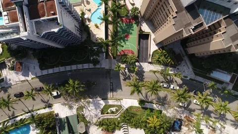Top View of Luxury Residential District Stock Footage