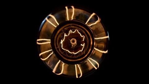 Top View Macro Shot Of Blinking Newton Lightbulb 스톡 동영상 104672173