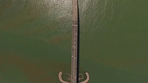 Top View of Main Bridge in Espirito Santo, Brazil Stock Footage 76199771