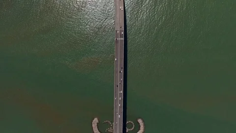 Top View of Main Bridge in Espirito Santo, Brazil Stock Footage 76200186