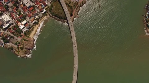 Top View of Main Bridge in Espirito Santo, Brazil Stock Footage 76219915