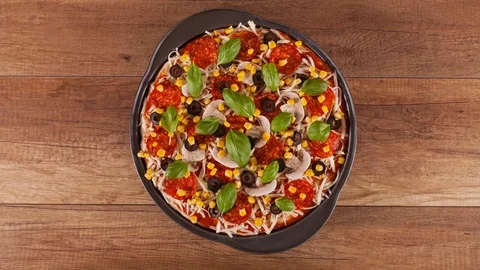 Top view of making a pizza 動画素材 73917098