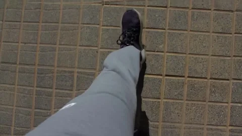 Top view of a man walking Video stock 292935197