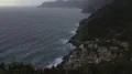 Top view of Manarola town lying on cliff rocks, coastline, travel to Italy HD Footage