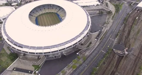 Top View of Maracana Stadium Stock Footage 138416026