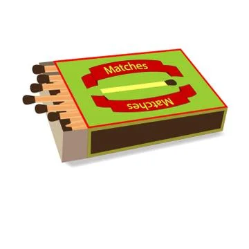 Top view matchbox on white Stock Illustration