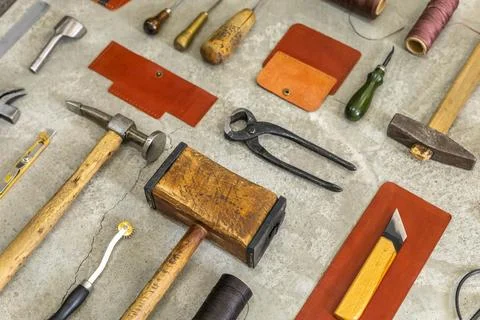 Top view materials and instruments on cutting mat for chopping measurement Stock Photos