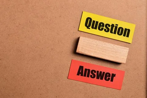 Top view of memo note written with QUESTION and ANSWER. conceptual image Stock Photos