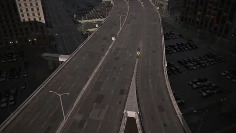 Top View Of The Middle Of Empty Streets Stock Footage 285935510