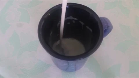 Top view of milk cup Stock Footage 45882013