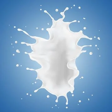 Top View of Milk or Liquid Splash Stock Illustration