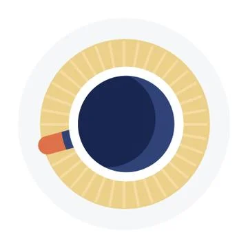 Top View Of Milk Tea Stock Illustration