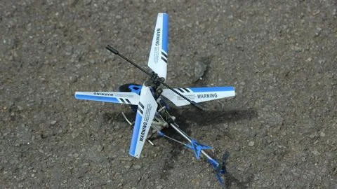 Top view mini Remote controlled helicopter 写真素材
