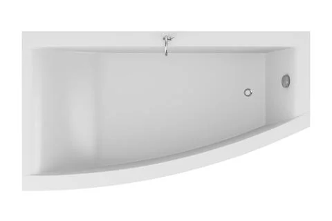 Top view of modern bathtub isolated on white background Stock Illustration