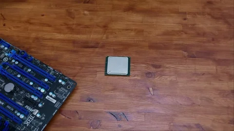 Top view of modern computer parts put together. Minsk, Belarus - April 7, 2024 Stock Footage 274817774