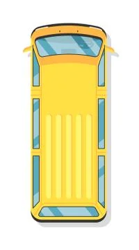 Top view modern van isolated vector icon Stock Illustration