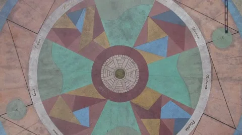 Top View of the Mosaic in Marco Zero Square, Recife, Brazil Stock Footage 61737538